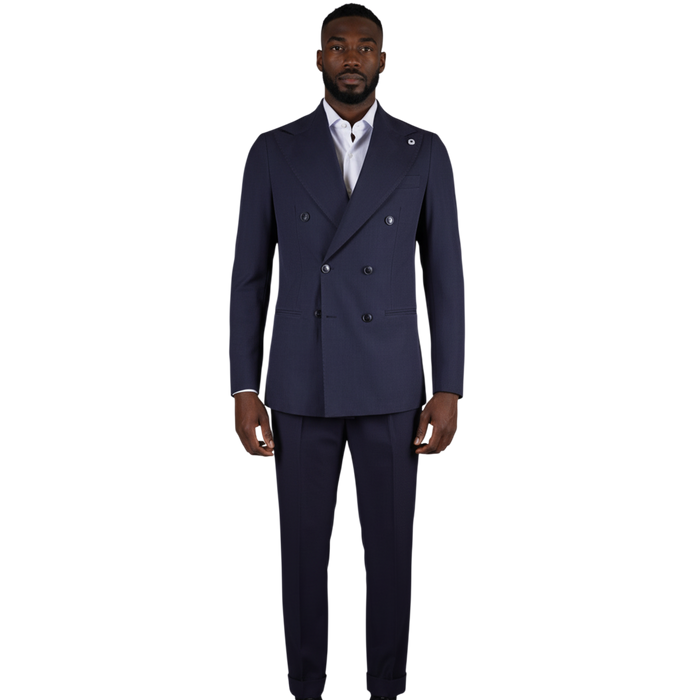 Italienischer zweireihiger Herrenanzug mit Spitzrevers, Vorderansicht