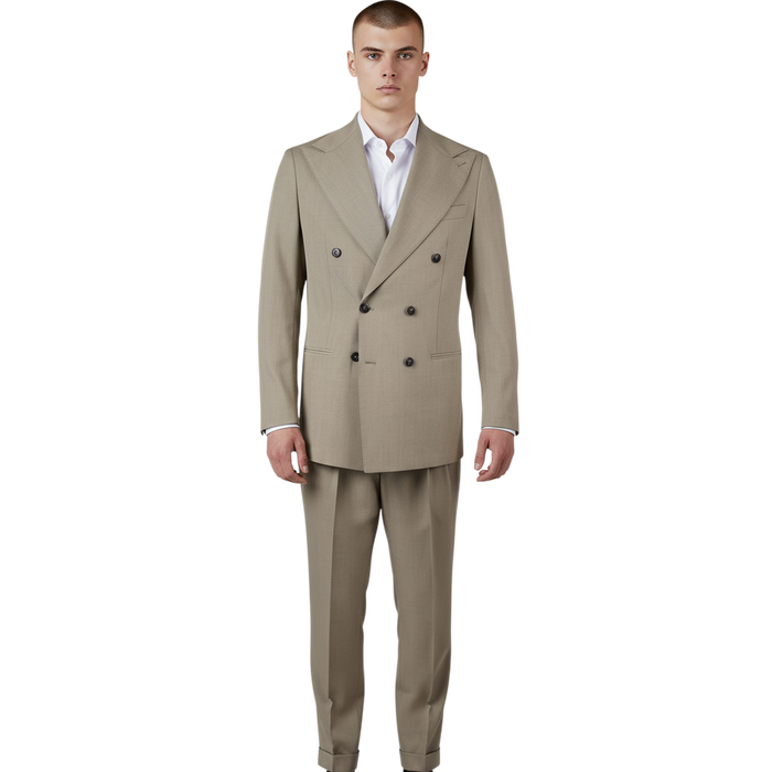 Italienischer Herren-Zweireiher mit breitem Spitzrevers, Vorderansicht