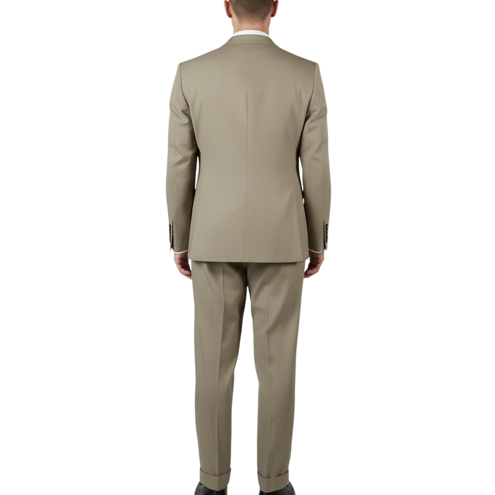 Italienischer Herren-Zweireiher, Rückansicht mit klassischer Silhouette