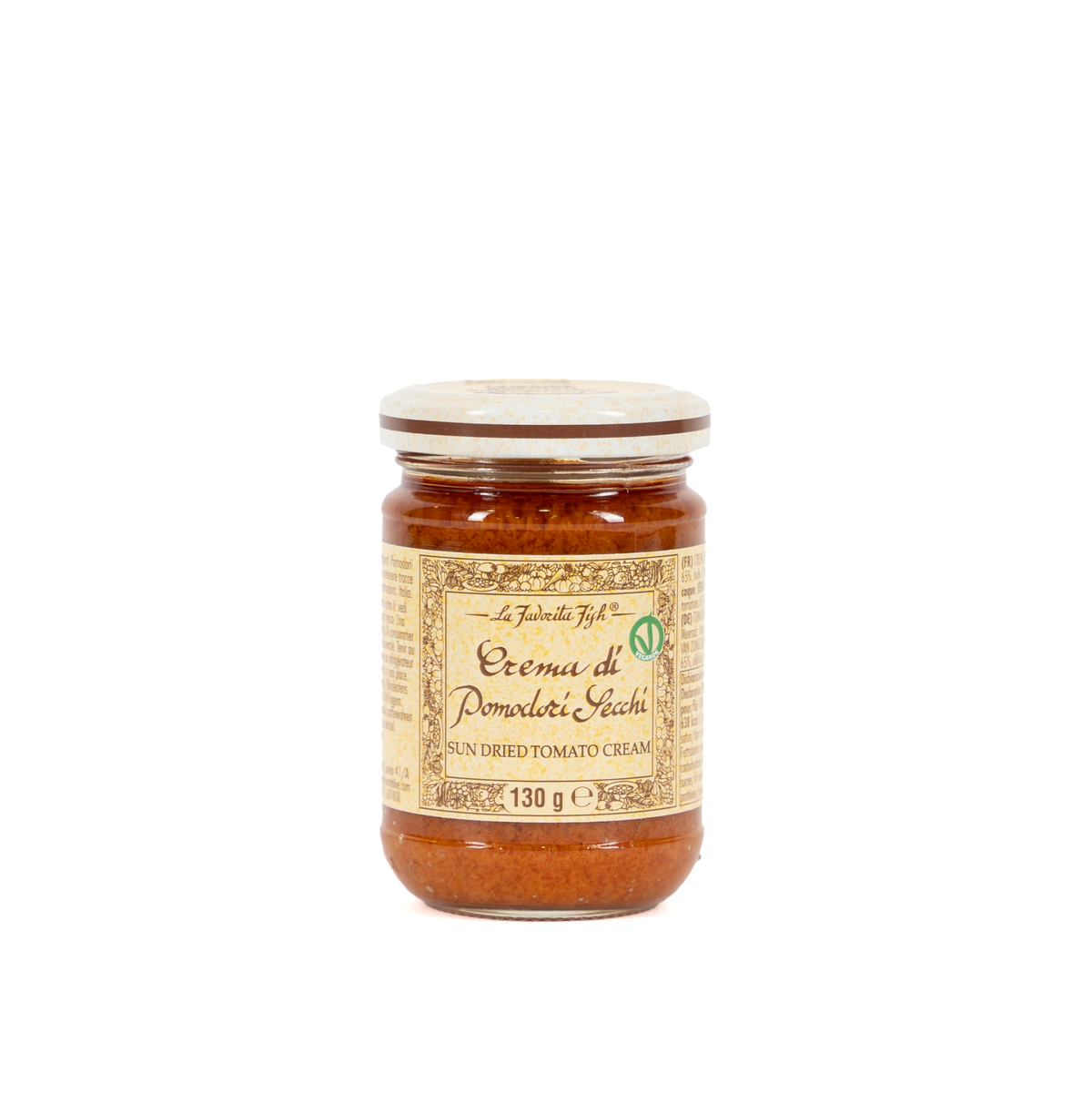 La Favorita Fish Crema di Pomodori Secchi 130 g – italienische Creme aus getrockneten Tomaten im Glas