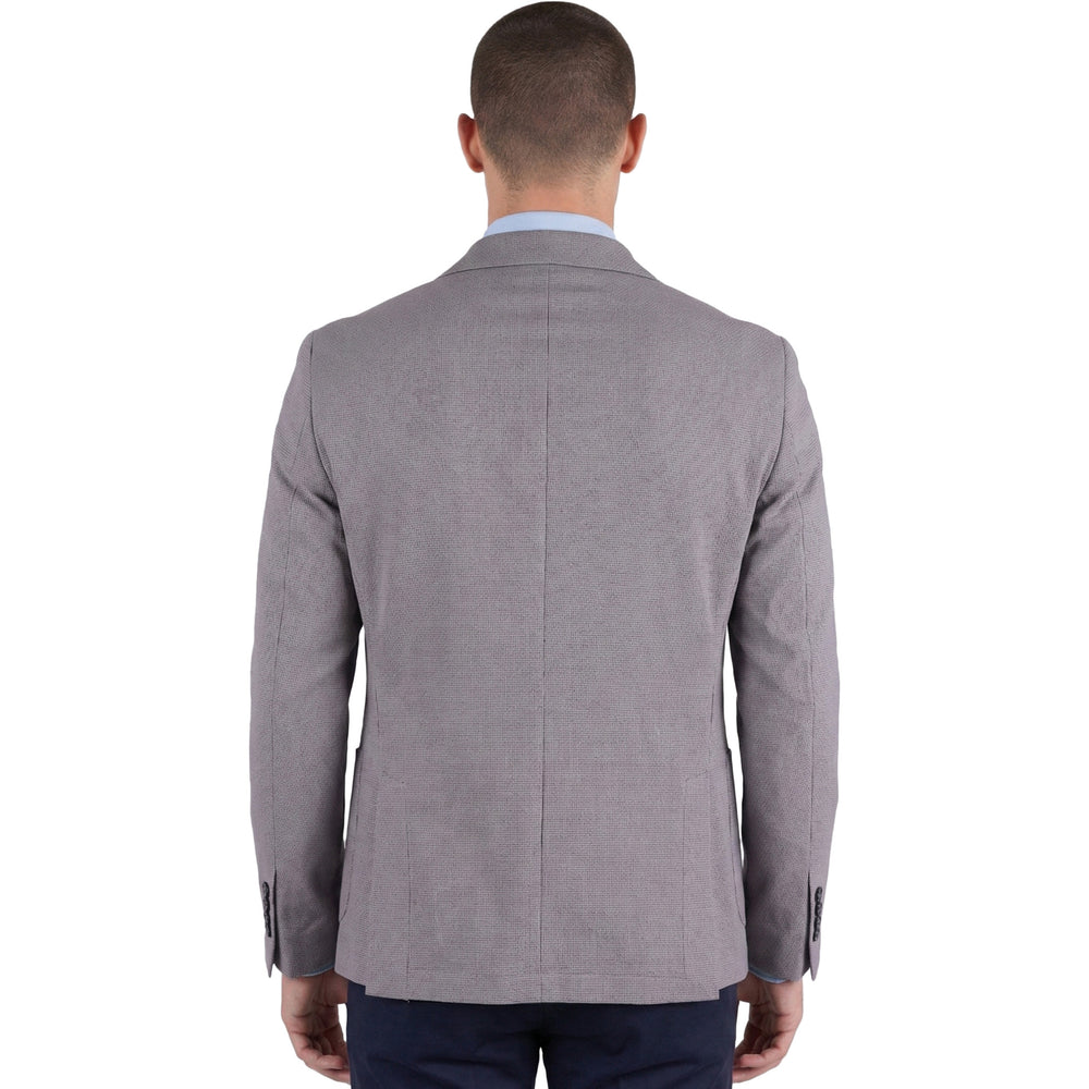 Graues sportiv-elegantes Herrensakko Made in Italy mit moderner Passform – Rückansicht