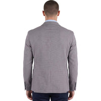 Graues sportiv-elegantes Herrensakko Made in Italy mit moderner Passform – Rückansicht