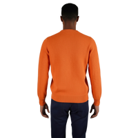 Italienischer Pullover aus Woll-Cashmere-Mischung mit moderner Passform und feiner Strickstruktur, Rückansicht