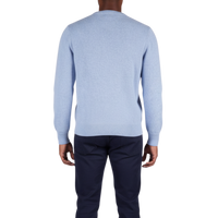 Italienischer Pullover aus Woll-Cashmere-Mischung mit moderner Passform und feiner Strickstruktur, Rückansicht