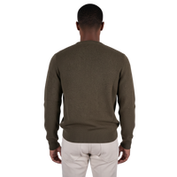 Italienischer Pullover aus Woll-Cashmere-Mischung mit moderner Passform und feiner Strickstruktur, Rückansicht
