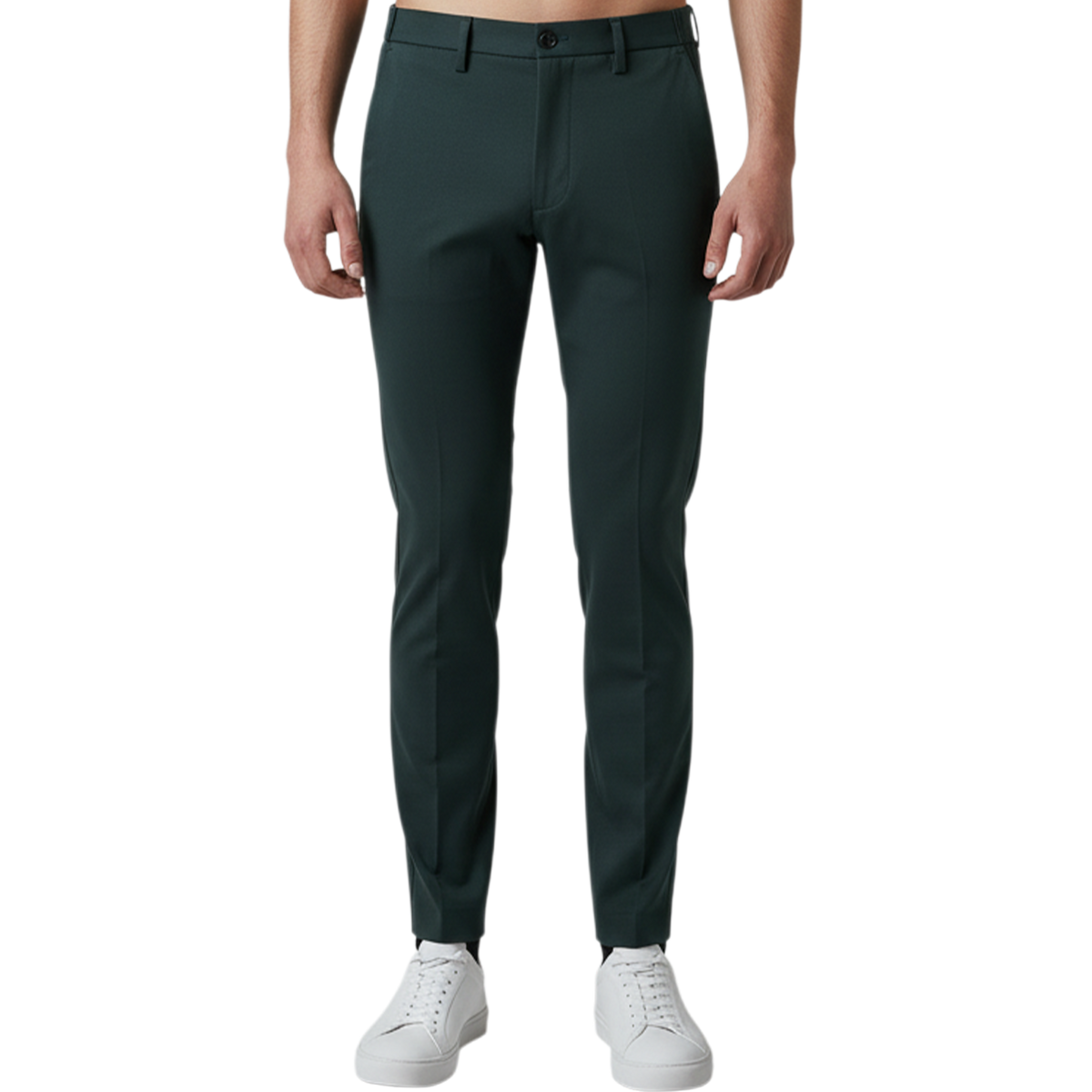 Italienische Herren-Hose in Dunkelgrün mit schlanker Passform, elastischem Bund und sportiv-elegantem Stil – Made in Italy