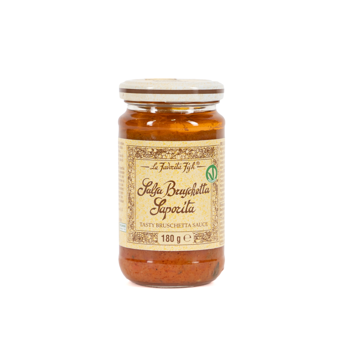 La Favorita Fish Salsa Bruschetta Saporita 180 g – italienische Bruschetta-Salsa im Glas