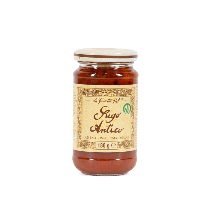 La Favorita Fish Sugo Antico 180 g – traditionelle italienische Tomatensauce im Glas